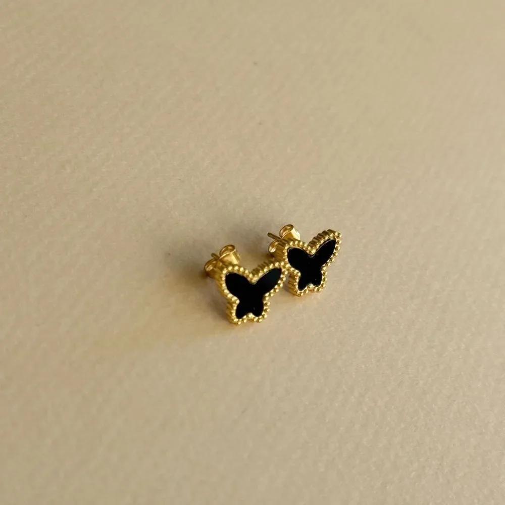 Black Butterfly Earrings N1798